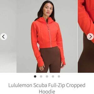 Lululemon Scuba Full Zip Cropped Hoodie